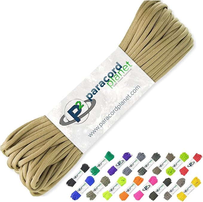 Paracord Planet 100' Hanks Parachute 550 Cord Type III 7 Strand Paracord Top 40 by ParacordPlanet