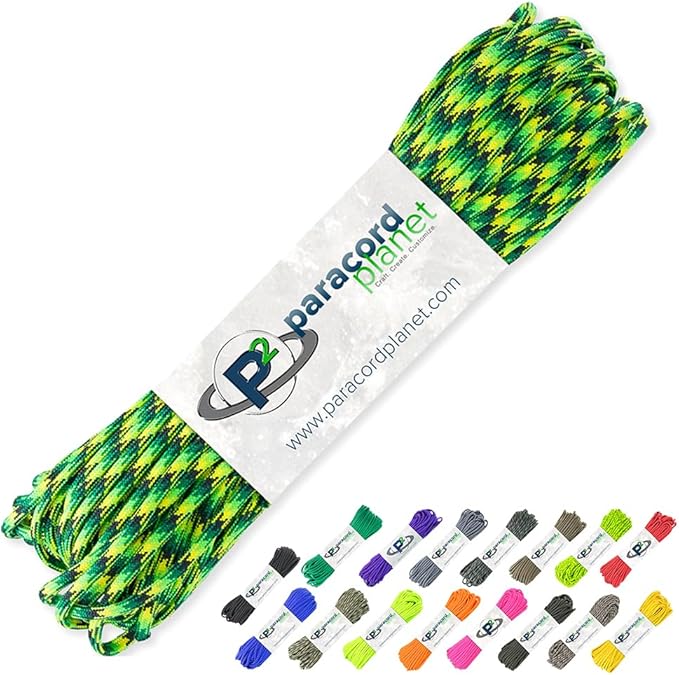 Paracord Planet 100' Hanks Parachute 550 Cord Type Iii 7 Strand Paracord Gecko by ParacordPlanet