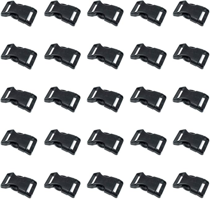 Black Plastic Side Release Buckles by ParacordPlanet