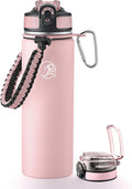 GOSWAG Insulated Sports Water Bottle, 24oz 2 Lids, Stainless Steel Water Bottles by GOSWAG