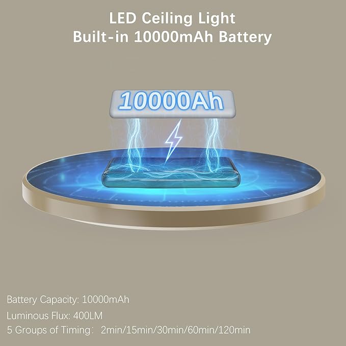 Battery Operated LED Celling Lights Fixture - Image 3