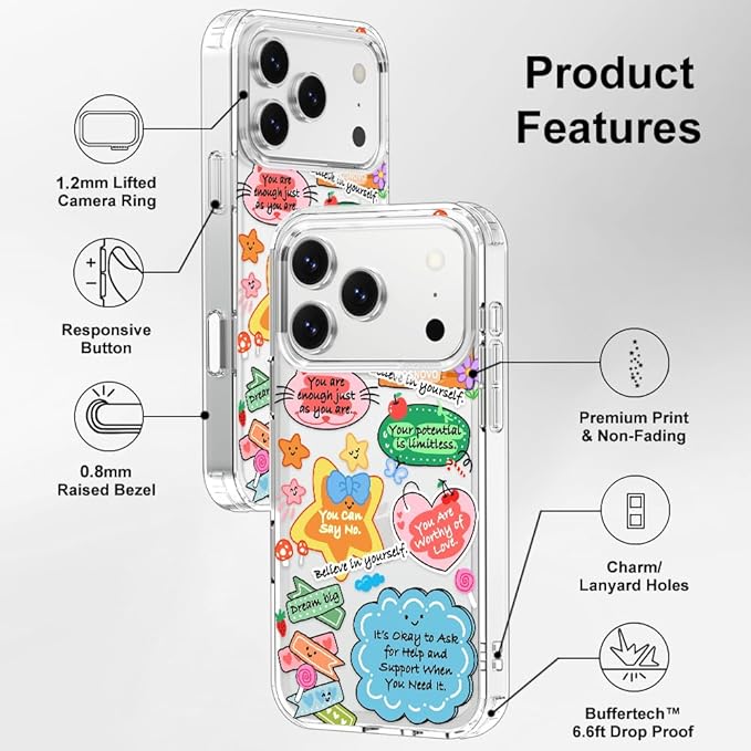 MOSNOVO for iPhone 17 Pro Case, Shockproof Military-Grade Protection 6.6ft Drop - Image 7