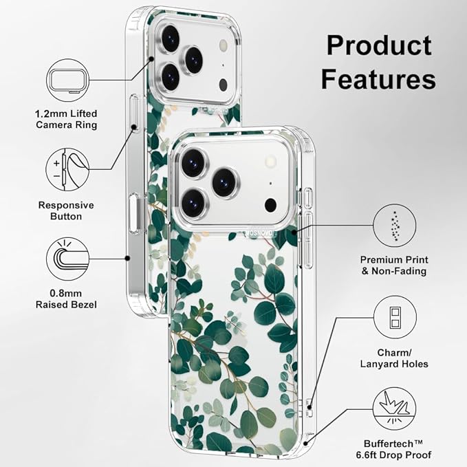 MOSNOVO for iPhone 17 Pro Case | Military Grade 6.6ft Drop Tested | Camera - Image 7