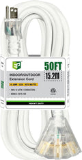 EP 50FT 12 Gauge Heavy Duty Extension Cord, 15A 125V 1875W, 3 Outlet by ENERGYPRO