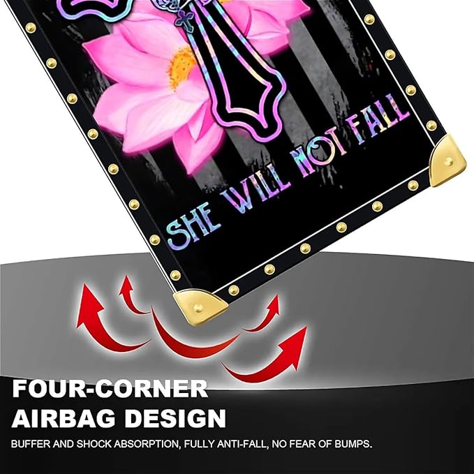 Compatible with iPhone 16 Pro Max Case, Praying Cross Hands Luxury Golden - Image 7