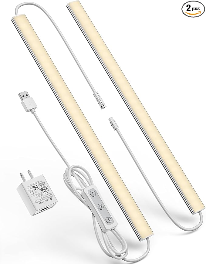 Plug-in Under Cabinet Lighting, Dimmable Under Counter Lights by Vovamo