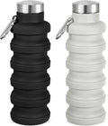Collapsible Water Bottle, 17oz Reusable BPA Free Silicone Foldable Water Bottles by Sitanflex