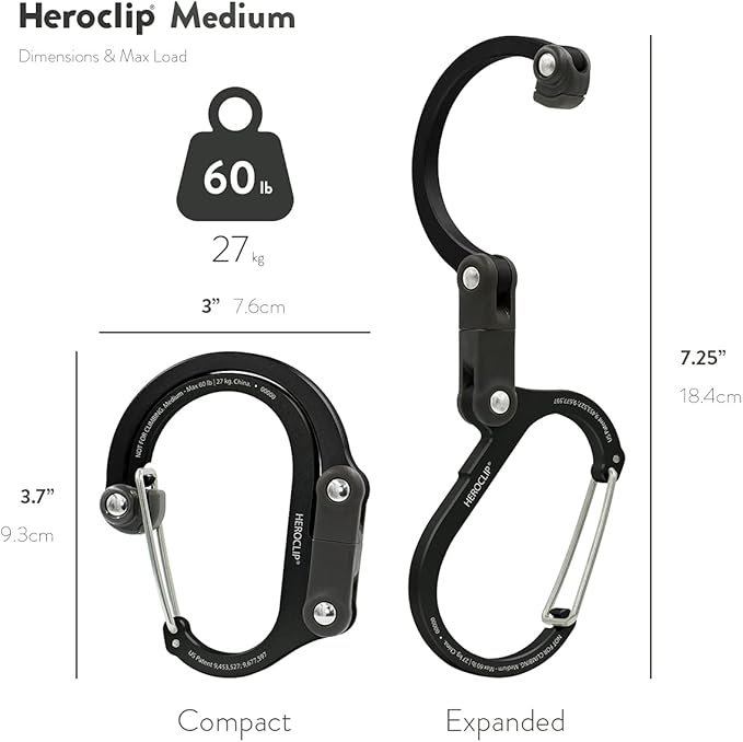 GEAR AID HEROCLIP 360° Swivel Carabiner Gear Clip and Hook - Image 5