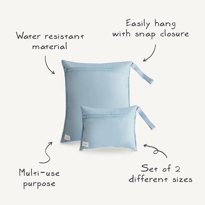 mushie Water Resistant Wet Bags | Large & Small Reusable Storage Bag - Image 2