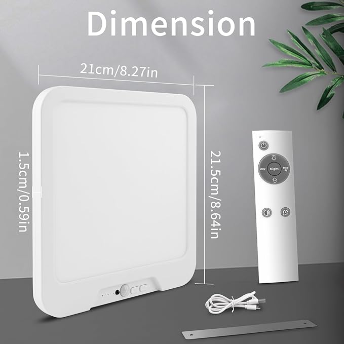 Meliya USB C Rechargeable Motion Sensor Ceiling Light 550LM - Image 7