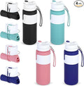 LemonRoad 4 Pcs 26 oz Silicone Collapsible Water Bottle, Portable Foldable by Unknown