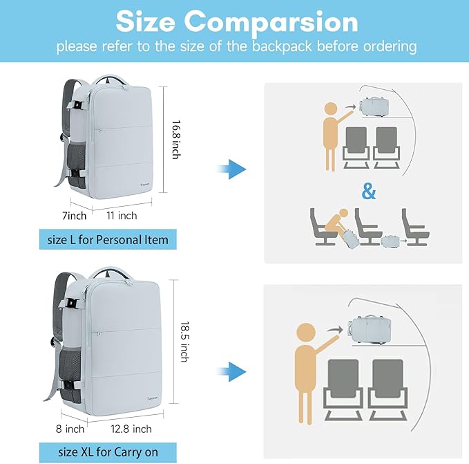 Taygeer Carry On Backpack, 35l Travel Backpack - Image 6