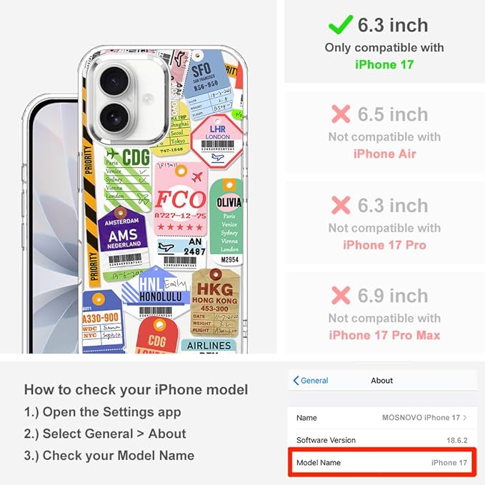 MOSNOVO for iPhone 17 Case | Military Grade 6.6ft Drop Tested | Camera Control - Image 2