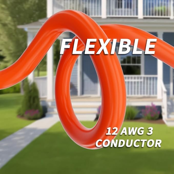 PlugSaf 1FT 12/3 Gauge Short Outdoor Extension Cord - Image 4
