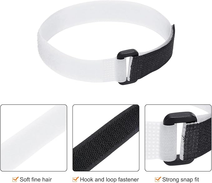 MECCANIXITY 5Pcs Reusable Battery Tie Down Straps, 0.8x16" White Nylon - Image 3