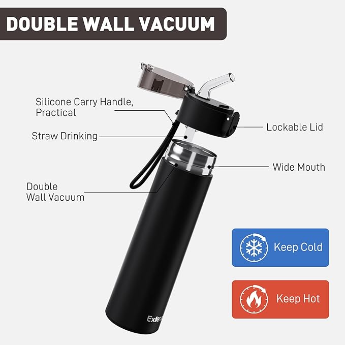 9oz Small Water Bottles with Straw, Mini Water Bottle with One-Hand Open Design - Image 3