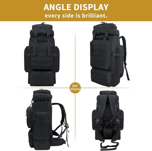 80L Hiking Backpack Men Camping Backpack, Waterproof MOLLE Military Tactical - Image 2