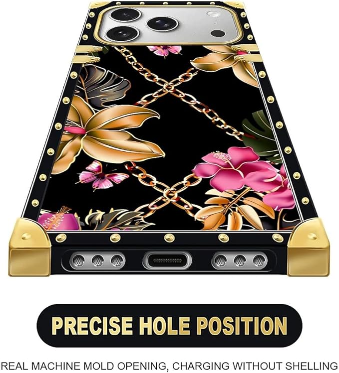 for iPhone 17 Pro Case Luxury Golden Decoration - Image 5