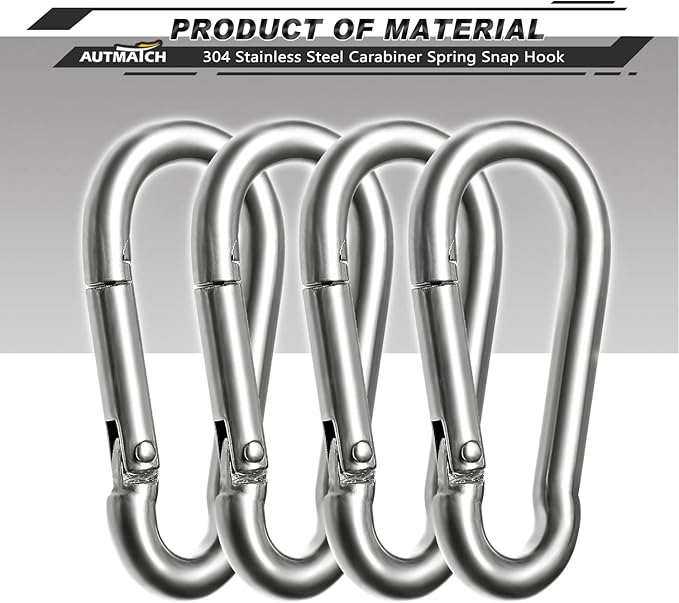 AUTMATCH Carabiner Clips, 4 Pack - Image 2