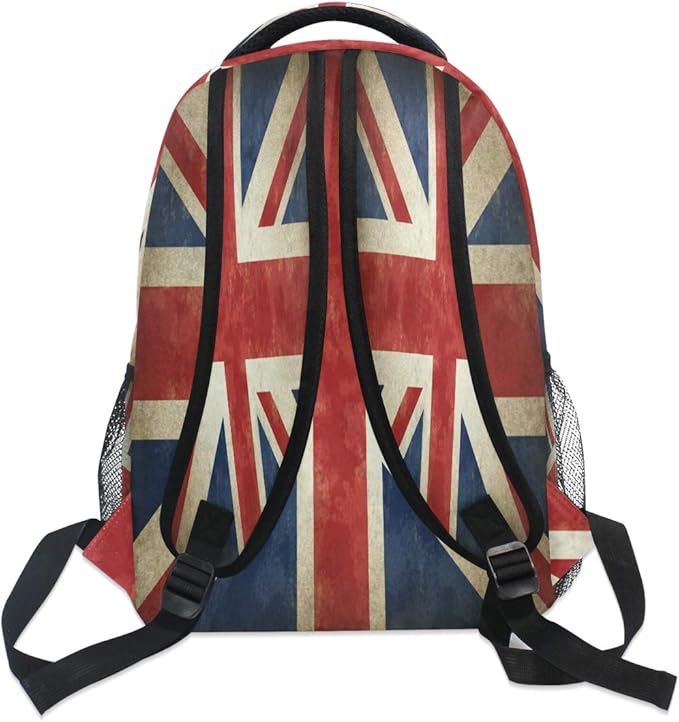 Backpacks UK British Flag School Bag Student Bookbag Adjustable Shoulder Bags - Image 5