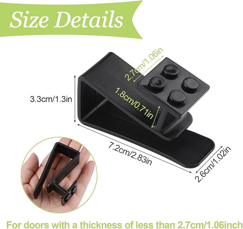 6Pcs Over Cabinet Door Hooks Plastic Over The Door Single Hook Space-Saving - Image 2