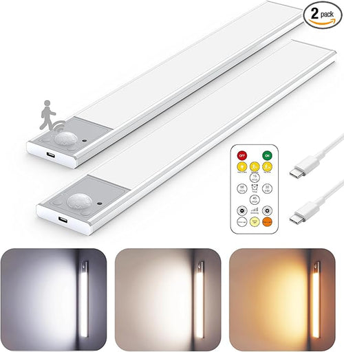 12" Ultra-Thin Under Cabinet Lighting Wireless, Aluminum Alloy Under Counter by Skairipa