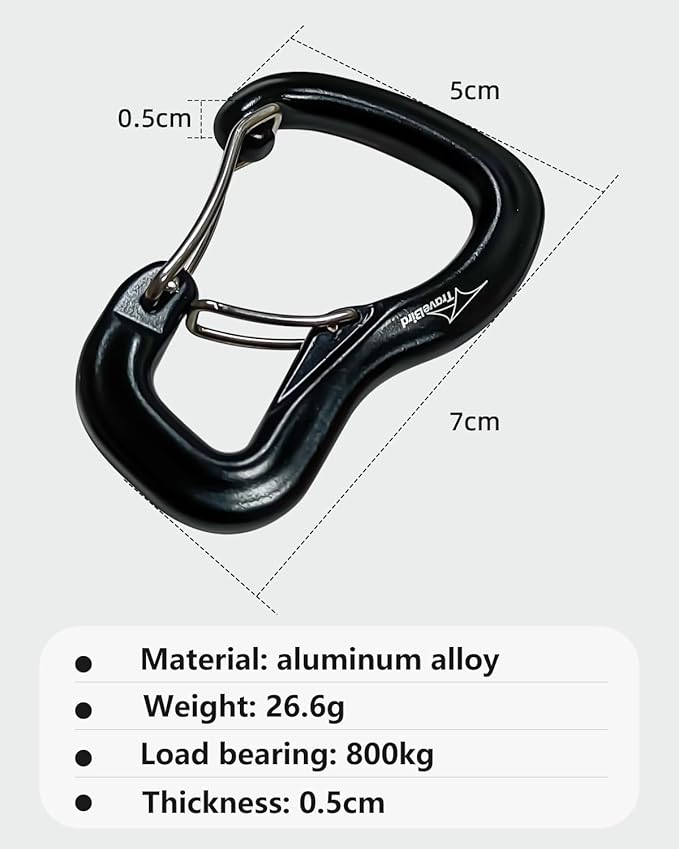 Heavy Duty Carabiner Clip Hook 8KN, - Image 7