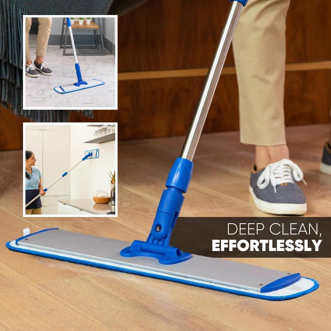 Microfiber Wholesale 36 inch Microfiber Mop Pads - Machine Washable, Reusable, Refills & Replacement Wet Mop Heads Compatible with Any Microfiber Flat Mop System (18 Pack)
