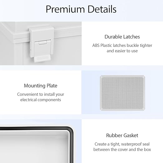 Electrical Box IP65 Waterproof Dustproof ABS Plastic Enclosure Outdoor and - Image 4