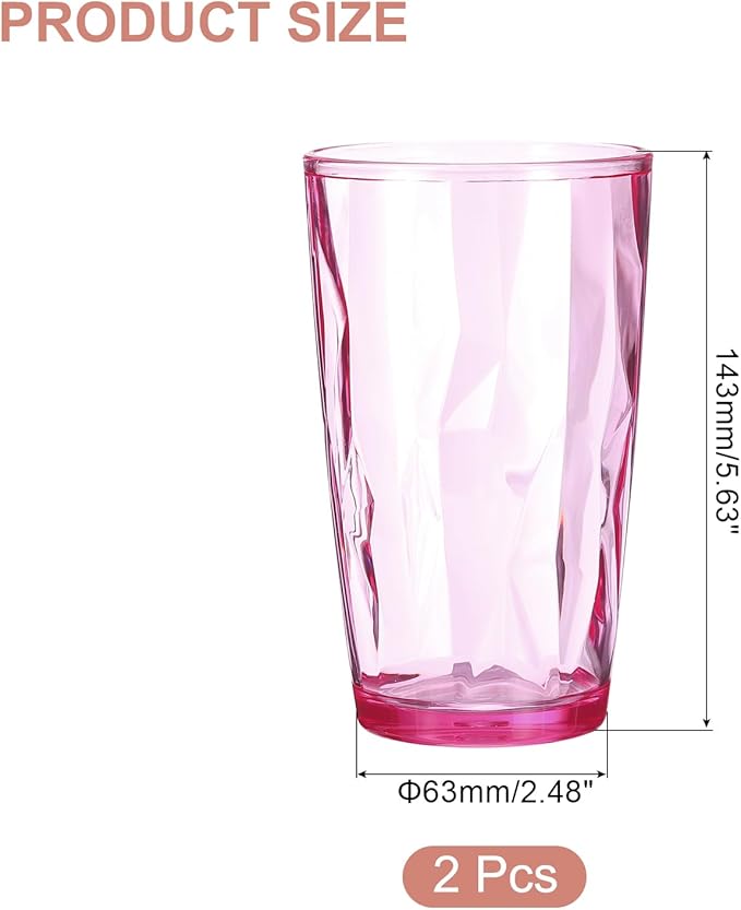 uxcell 17oz Acrylic Drinking Glasses - Image 2