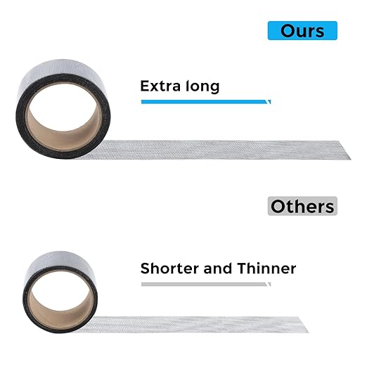 Secopad Black Window Screen Repair Tape, 2 in X 15 FT Screen Repair Kit - Image 6