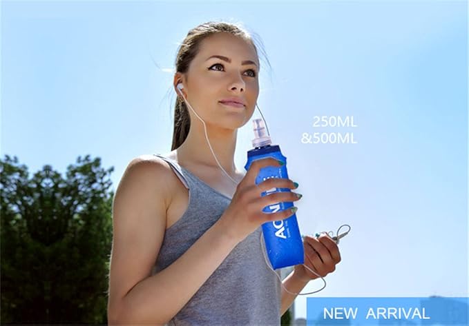 AONIJIE 250ML/350ML/500ML/600ML Portable TPU Soft Water Bottle Folding Soft - Image 9