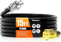 Outdoor Extension Cord 15 FT Waterproof, 12/3 Gauge Heavy Duty 3 Prong Power by Unknown