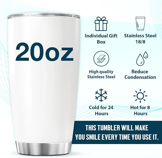 CUBICER Best Dad By Golf Design 20 Oz Tumbler Stainless Steel Gift - Image 6