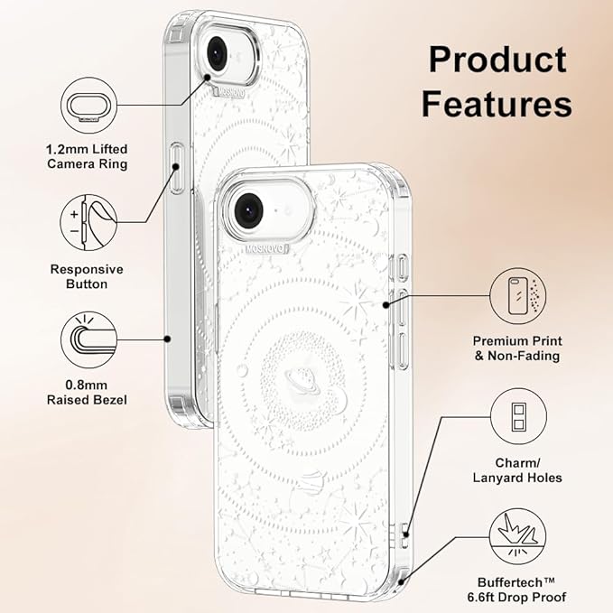 MOSNOVO for iPhone 17e Case/iPhone 16e Case, Shockproof Military-Grade - Image 6