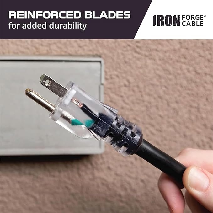 Iron Forge Cable 15 ft Lighted Outdoor Extension Cord - Image 4