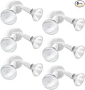 LUTEC 6 Pack Adjustable Twin Par Holder Outdoor Flood Lights, Switch Controlled by LUTEC