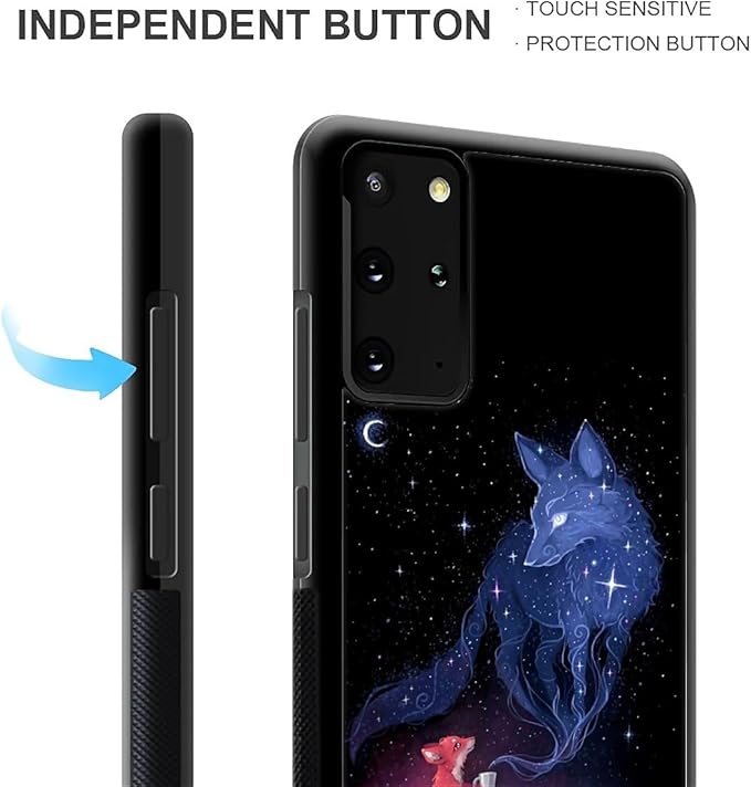 for Samsung Galaxy S20 Plus Case, Galaxy Fox Wolf Pattern Graphic Design Girl - Image 3