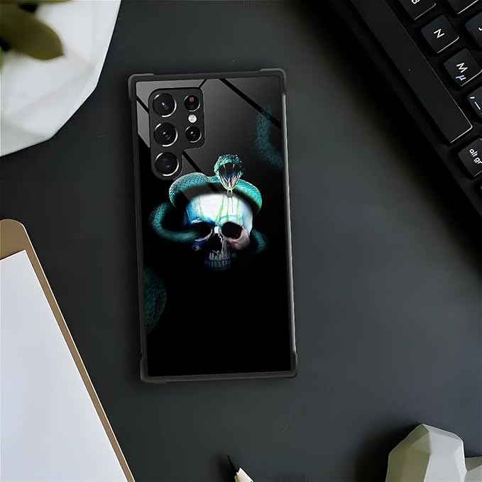 for Samsung Galaxy S23 Ultra Case, Skeleton Winding Snake Pattern Graphic - Image 3