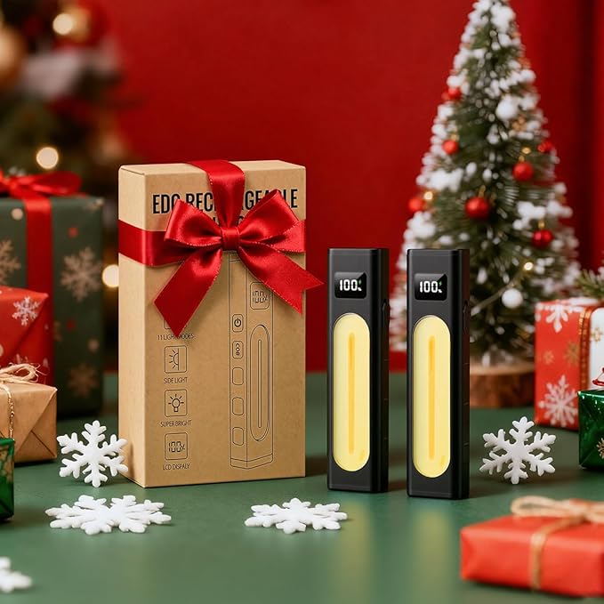 Rechargeable Flashlights High Lumens 1800, Flat EDC Flashlight Rechargeable - Image 9