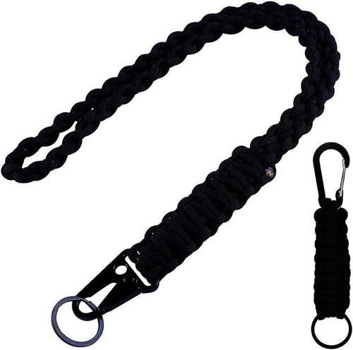 2 Pcs Heavy Duty Braided 550 Paracord Lanyard Keychain Set, Parachute Rope by MAGITATI