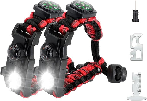 20 in 1 Survival Paracord Bracelet Adjustable Gear Kit by NVioAsport