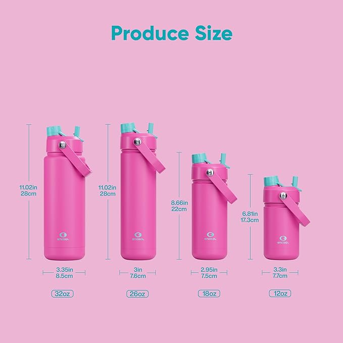 ENCOOL Kids Insulated Water Bottle - 12oz Stainless Steel Water Bottle with - Image 9