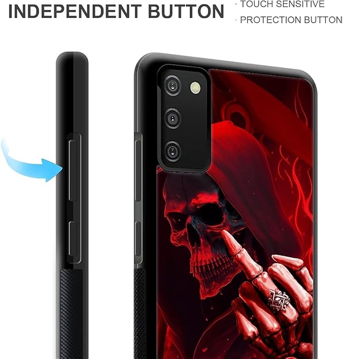 for Samsung Galaxy S20 FE Case, Gestures Funny Skull Pattern Graphic Design - Image 4