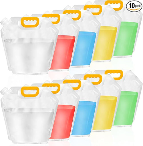 12 Pack Collapsible Water Container Bag 1.3 Gallon Emergency Foldable Water by Aemygo