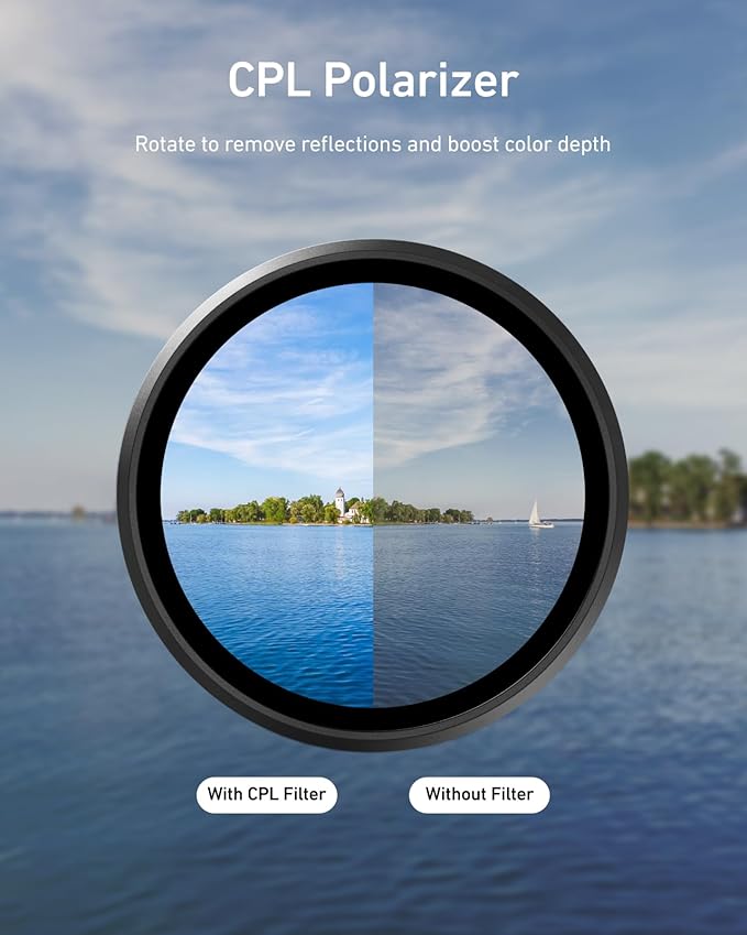 TELESIN CPL ND Filter Kit for DJI Osmo Action 6, 4 Pack CPL ND8 ND16 ND32 - Image 2