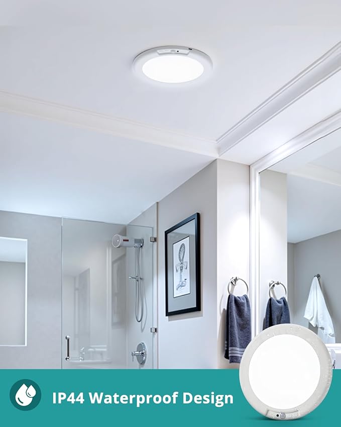 wowatt 2Pcs Battery Operated Ceiling Lights Rechargeable Motion Sensor Light - Image 4