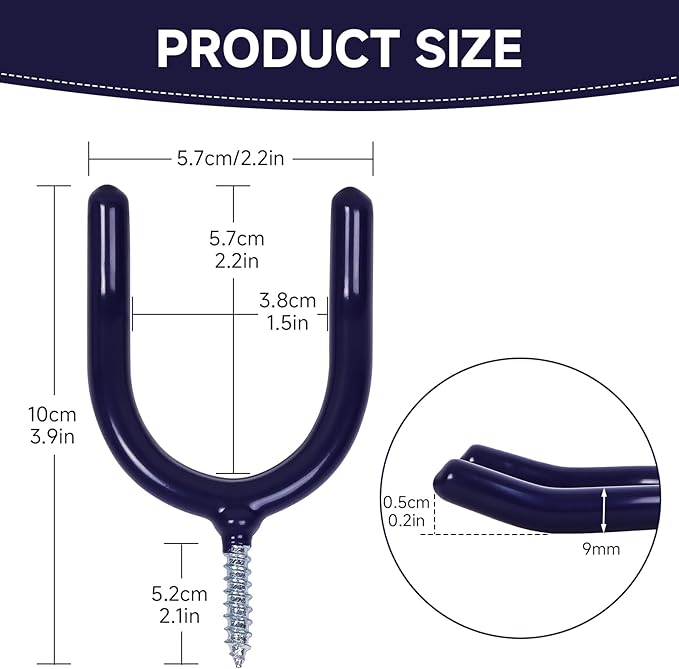 16 Pack Garage Storage System Steel U Hooks - Image 5