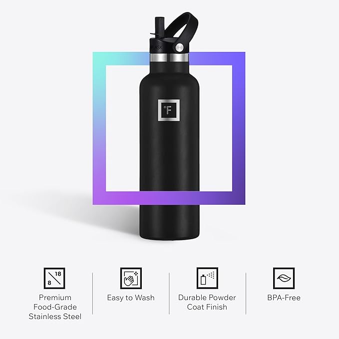 IRON °FLASK Camping & Hiking Hydration Flask - 32 oz Dark Rainbow - Image 5