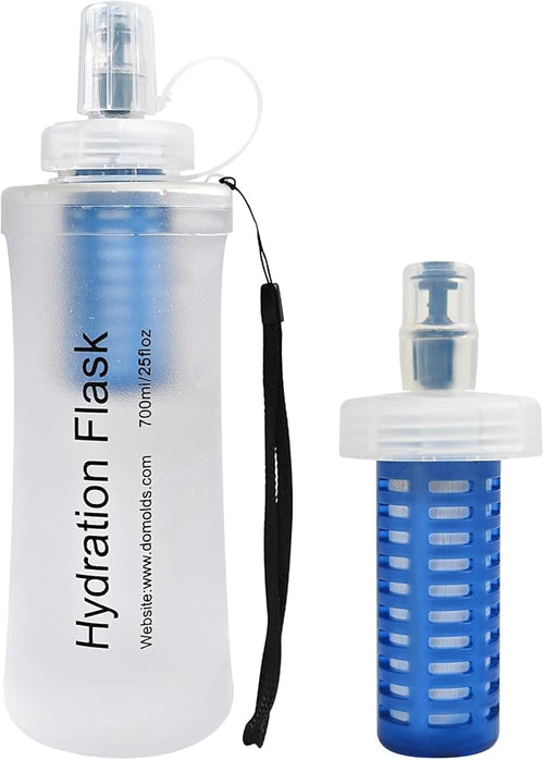 700ml Soft Flask Water Bottle, Collapsible Water Bottle by CXWLJL